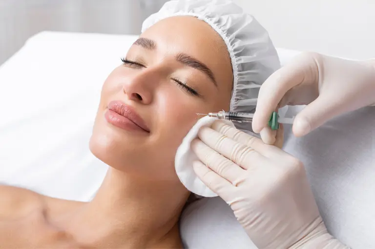 woman getting injection